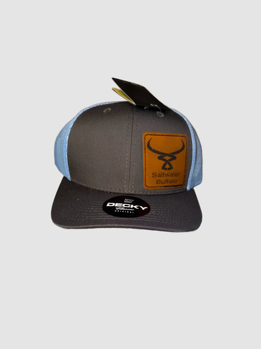 Grey and Light Blue Saltwater Buffalo hat