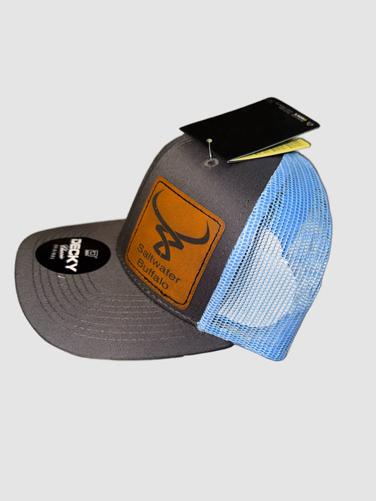 Grey and Light Blue Saltwater Buffalo hat