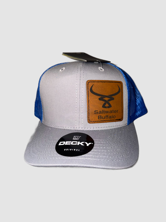 Light Grey and Blue Saltwater Buffalo Hat